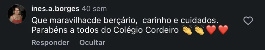 Depoimento de família do Colégio Cordeiro